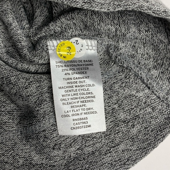 Caslon Heathered Gray Peplum Tie Waist Top - Picture 6 of 8